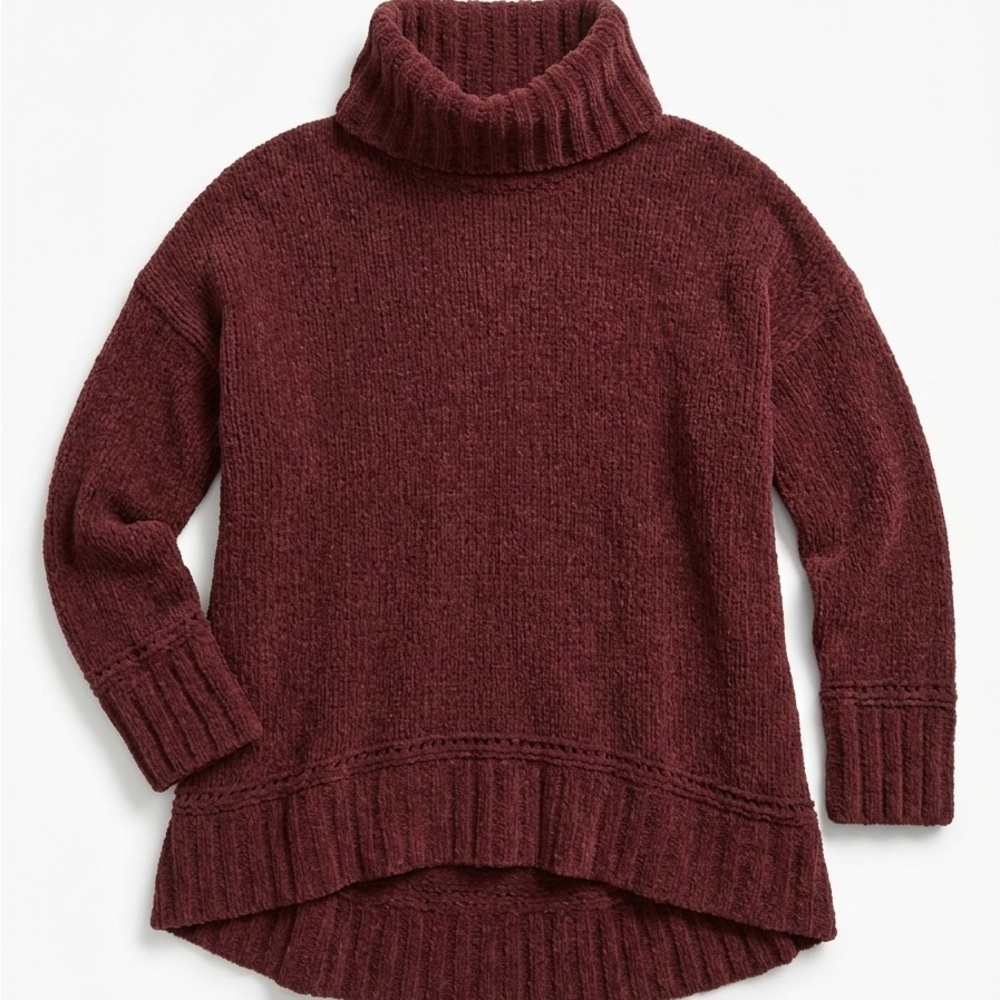 Aerie Burgundy Turtleneck Sweater LG